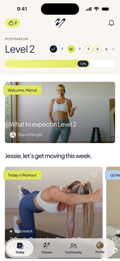 Momday — home screen